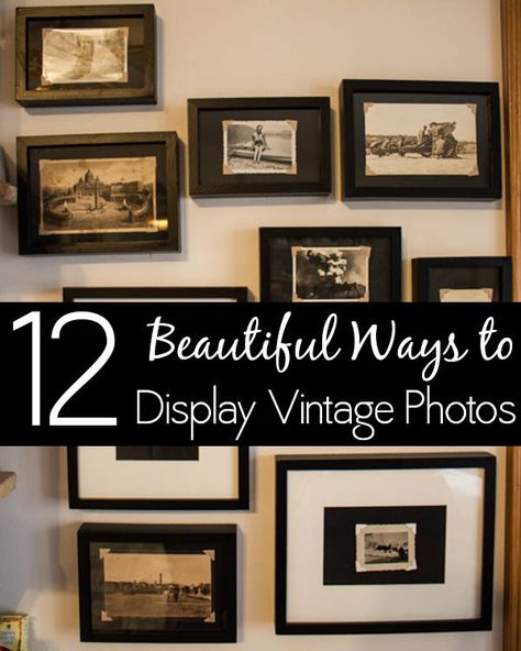 Displaying Old Photos Family Pictures, Display Old Photos Family Pictures, Vintage Postcard Display Ideas, Vintage Postcard Display Ideas Wall Art, Family Memorabilia Display Ideas, How To Display Vintage Photos, Decorating With Photographs, Displaying Vintage Photos, What To Do With Old Pictures