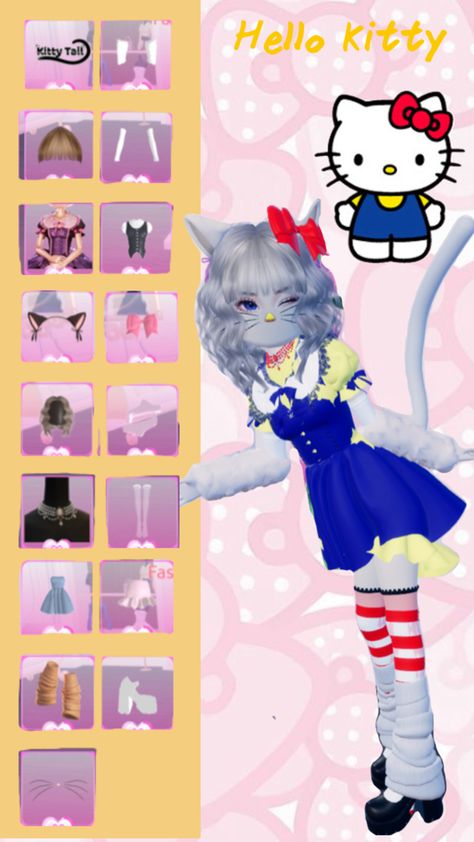 #DTI #Dresstoimpress #HelloKitty #hellokitty #DTIoutfit #2000sShow #y2k #Kawaii Y2k Hello Kitty, Y2k Kawaii, Hello Kitty Dress, Hello Kitty Clothes, Outfits Y2k, Kawaii Dress, Inspo Outfit, Y2k Outfits, Roblox Codes