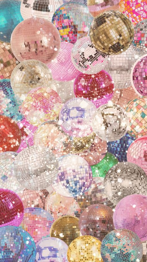 Mirrorball Aesthetic Wallpaper, Mirrorball Aesthetic, Disco Aesthetic, Iphone Wallpaper Preppy, Cute Summer Wallpapers, Whatsapp Wallpaper, Is It Just Me, Preppy Wallpaper, Disco Balls