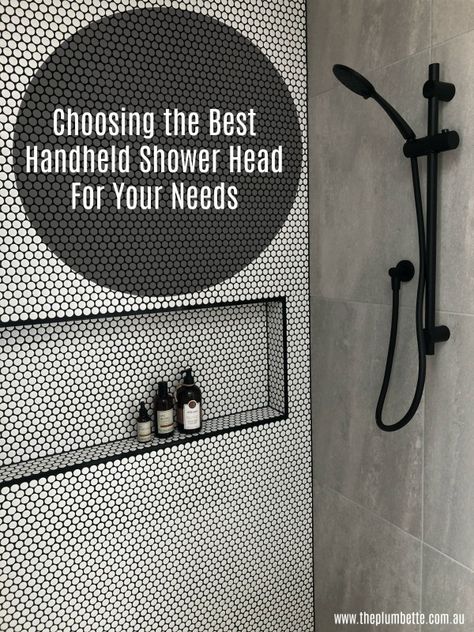 Choosing The Best Handheld Shower Head For Your Needs - The Plumbette Shower Head Ideas With Handheld, Bathroom Shower Heads Faucets, Hand Held Shower Head Wall Mount, Handheld Shower Head Placement, Hand Held Shower Head Ideas, Shower Faucets With Handheld, Shower Head Placement, Shower Heads With Handheld, Shower System With Handheld