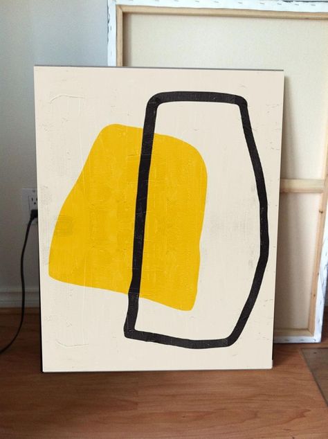 Geometric Abstract Painting Yellow Geometric Canvas Painting | Etsy Yellow Living Room Decor, Yellow Abstract Art, Geometric Abstract Painting, Canvas Painting For Living Room, Modern Abstract Art Geometric, Wall Art Yellow, Painting Yellow, Large Abstract Wall Art, Yellow Living Room