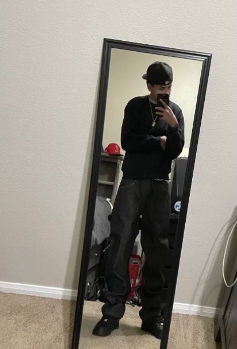 Semi Fancy Outfits Men, Outfits With Black Forces, Pro Club Outfits Men, Black Af1 Outfit, Manifestation Boyfriend, Ck Outfit, La Outfits Los Angeles Street Styles, Fine Edgar, Air Max Plus Outfits