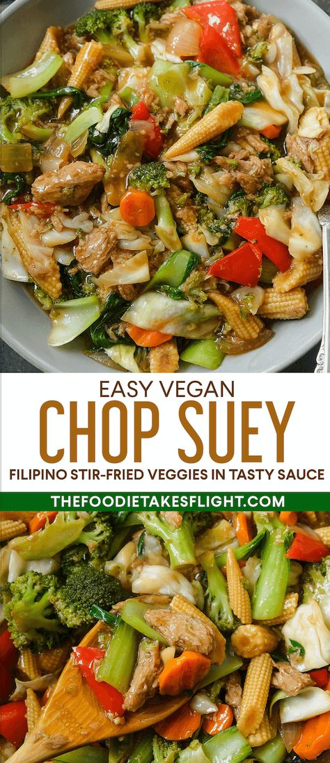 Chop Suey Recipe With Cabbage, Vegan Chicken Stir Fry, Asian Fried Vegetables, Chinese Fried Vegetables, Chop Suey Vegetables Recipe, Chop Suey Recipe Vegetable, Vegan Chop Suey Recipe, Vegan Chop Suey, Vegetable Chop Suey Recipe Chinese