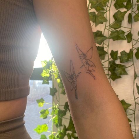 Three Fairies Tattoo, Fairy Tattoo On Arm, Fairy Tattoo Forearm, Fairy Tattoo Placement, Fairy Tattoo Arm, Fairy Arm Tattoo, Lucy Tattoo, Elf Tattoo, Pixie Tattoo