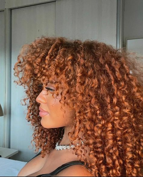 Ginger Wet And Wavy Hair, Black Woman Orange Hair, Mixed Red Head, Copper Red Curly Hair, Ginger Hair Curly, Copper Curly Hair, Auburn Brown Hair, Copper Curls, Curly Hair Color Ideas