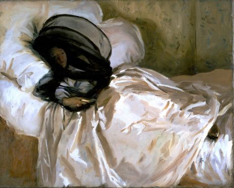 The Art of John Singer Sargent in the White House - Photo 1 - White House Historical Association Google Art Project, Sleepy Girl, John Everett Millais, Living In London, John Singer Sargent, Mosquito Net, Oil Painting Reproductions, Painting Reproductions, Famous Artists