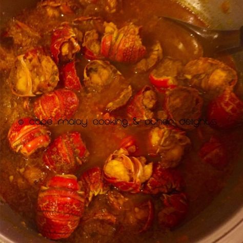 Crayfish Curry | Cape Malay Cooking & Other Delights - Salwaa Smith Crayfish Tails, Smoked Eggs, Seafood Curry, Cape Malay, Prawn Curry, Yummy Seafood, Prawn Recipes, Basmati Rice, African Food