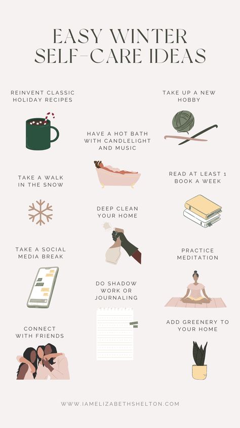 11 Seasonal Self-Care Ideas To Enjoy In Winter in 2021 | Self care Winter Self Care, Winter Wellness, Skincare Collection, Self Care Ideas, Vie Motivation, Cold Home Remedies, Pinterest Management, Lose 40 Pounds, Self Care Activities