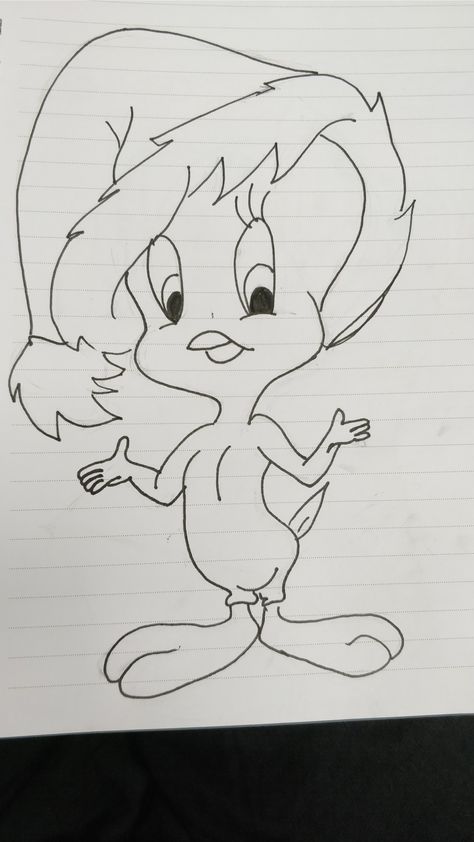 Cute easy Tweety Bird Sketching Easy, Tweety Bird Drawing, Birds Drawing, Drawing Ideas For Kids, Tweety Bird, Fun Art, Bird Drawings, Drawing Inspiration, Drawing Ideas