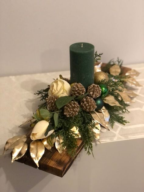 Dining Table Candle Decor, Table Candle Decor, Dining Table Candle, Christmas Centerpieces Cheap, Christmas Candle Holder, Table Candle, Christmas Decorations Centerpiece, Pretty Christmas Decorations, Christmas Centers