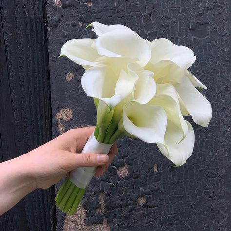 Lilly Bouquet Wedding, Calla Lillies Wedding, Flowers Interior Design, White Calla Lily Bouquet, Classic Wedding Flowers, Calla Lily Bridal Bouquet, Calla Lily Bouquet Wedding, Nyc Florist, Calla Lily Bridal