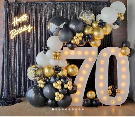 60th Balloon Garland, 70 Birthday Backdrop Ideas, Balloon Arch 50th Birthday, 70th Birthday Balloon Arch, 40 Birthday Balloon Ideas, 70th Birthday Backdrop Ideas, 70th Birthday Balloon Garland, Balloon Mosaic Number 70, 50th Birthday Balloon Ideas