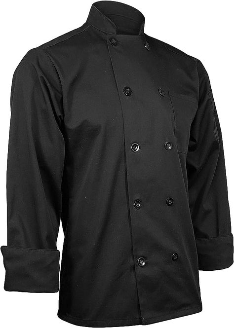 Amazon.com: ChefsCloset Personalized Black Embroidered Chef Coat Customized Chef Jacket XX-Large: Clothing, Shoes & Jewelry Online Cooking Classes, Chef Shirts, Chef Jackets, Culinary Techniques, Chef Clothes, Chef Uniform, Chef Coat, Black Apron, Culinary School