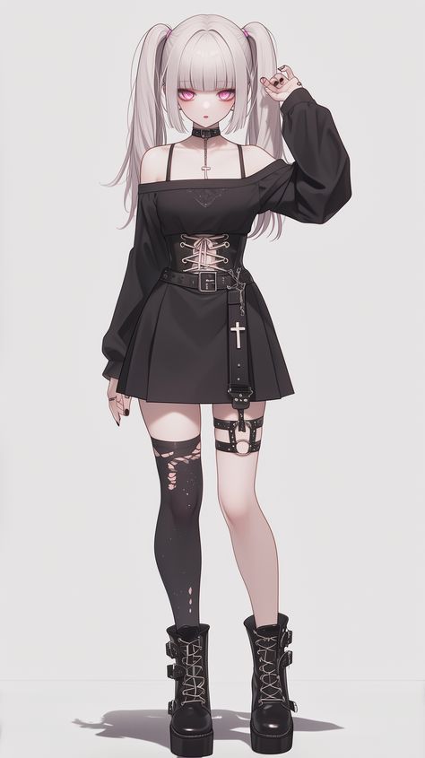 Vtuber Model Reference, Vtuber Model Ideas Female, Skirt Shading, Oc Clothing Ideas, Vtuber Outfit Ideas, Vtuber Outfits, Naruto Clothing, Persona Anime, Vtuber Model