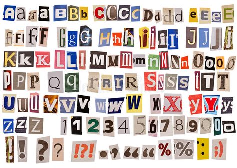 Newspaper alphabet isolated. On white , #Aff, #alphabet, #Newspaper, #white, #isolated #ad Newspaper Font, Letters Newspaper, Letters Magazine, Letras Cool, Cutout Letters, Newspaper Letters, Magazine Fonts, Cut Out Letters, Newspaper Magazine