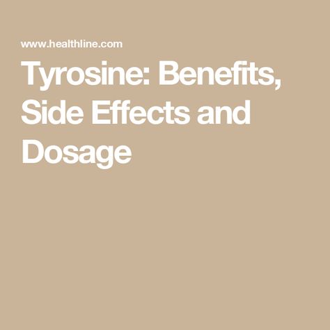 Tyrosine: Benefits, Side Effects and Dosage Tyrosine Benefits, L Tyrosine Benefits, Healing Ideas, L Tyrosine, Adrenal Health, Increase Metabolism, Thyroid Health, Adrenal Fatigue, Nutrition Health