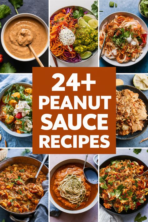 24+ Delicious Peanut Sauce Recipes You’ll Want to Make Tonight!... Whip up tasty meals with these peanut sauce recipes!... Perfect for stir-fries. salads. noodles. veggies. and grilled meats. each recipe brings a burst of flavor. Enjoy creamy. savory goodness that’s easy to make. Your dinner plans just got an upgrade with these scrumptious ideas that everyone will love!... https://ostrali.com/foodr/peanut-sauce-recipes Peanut Sauce Thai Recipe, Pasta Peanut Sauce, Thai Peanut Sauce Recipe Dishes, Recipes With Peanut Sauce, Peanut Sauce Recipes, Easy Rice Noodle Recipes, Peanut Sauce Thai, Peanut Sauce Stir Fry, Vietnamese Peanut Sauce