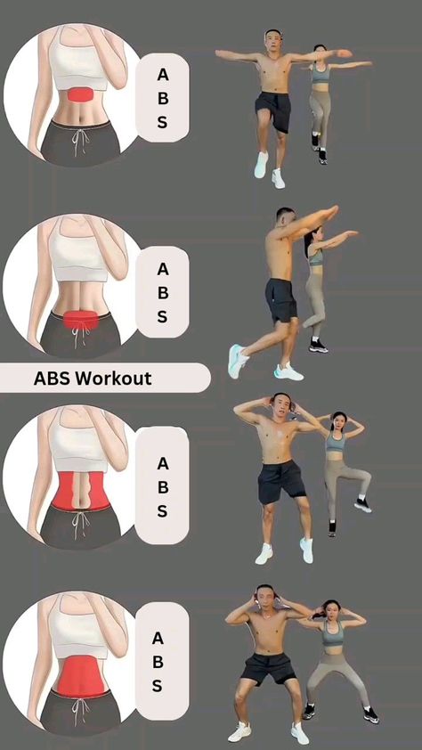 Easy Abs Workout, Abs Workout At Home, Easy Abs, Easy Ab Workout, Motivasi Diet, Gym Workout Plan For Women, Abs Exercise, Belly Workout Challenge, Workout Routines For Beginners