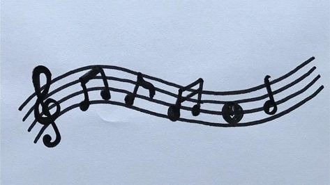 15 Easy Music Notes Drawing Ideas - How to Draw Draw Music Notes, Music Notes Drawing, Notes Drawing, Sketch Outline, Step By Step Sketches, Draw Music, Music Notes Art, Symbol Drawing, Music Drawings