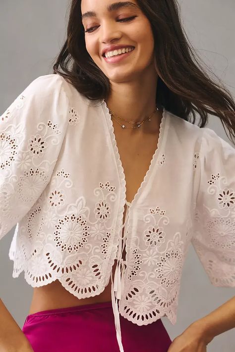 This Vacation Packing List Is Cool Girl Approved—32 Finds | Who What Wear Cutwork Dress, Honeymoon Wear, Vacation Packing List, Summer Pieces, Eyelet Top, Vacation Packing, Fashion Project, Cool Summer, Cute Summer Dresses