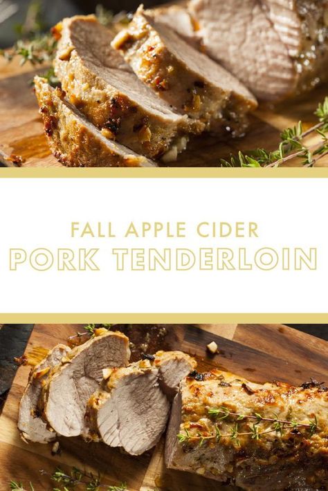 Apple Cider Pork Tenderloin, Cider Pork Tenderloin, Super Easy Slow Cooker Recipes, Tenderloin Recipes Crockpot, Apple Cider Pork, Apple Pork Tenderloin, Crockpot Pork Tenderloin, Pork Tenderloins, Slow Cooker Pork Tenderloin