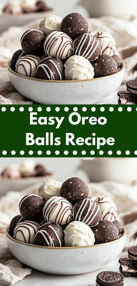 Need a quick and delightful dessert? This Oreo Balls recipe is as simple as it gets, requiring just a few ingredients. It’s a fun, family-friendly treat that’s sure to bring smiles all around! Easy Oreo Balls Recipe, Easy Oreo Balls, Unique Recipes Desserts, Oreo Balls Recipe, Oreo Truffles Recipe, Oreo Flavors, Truffles Recipe, Oreo Balls, Chocolate Covered Treats