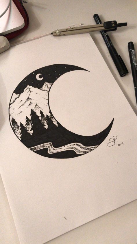 Moon Drawings Aesthetic Easy, Moon Aesthetic Sketch, Moon Sketch Aesthetic, How To Draw A Moon, Moon Easy Drawing, Aesthetic Moon Drawing, Moon Aesthetic Drawing, Moon Drawing Aesthetic, Moon Pencil Drawing