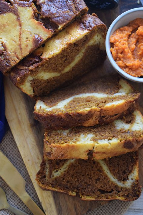 Pumpkin Cream Cheese Loaf Cake Pumpkin Spice Loaf Cake, Cream Cheese Loaf Cake, Using Pumpkin Puree, Pumpkin Spice Loaf, Cream Cheese Loaf, Spice Loaf, Apple Cinnamon Loaf, Cheese Loaf, Cinnamon Streusel Muffins