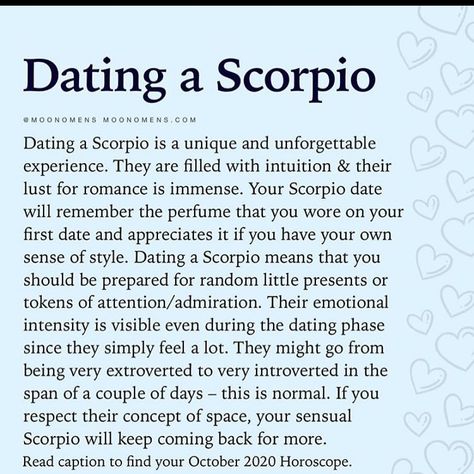 Dear Scorpio on Instagram: “Dating a Scorpio. Good or bad, it is an unforgettable experience. ・・・ 🦂❤️🦂🥰😘♏️ #dearscorpio #scorpiofacts #scorpiolife #scorpioproblems…” Dating A Scorpio, Scorpio Dates, Scorpio Funny, Astrology Signs Scorpio, Scorpio Relationships, Zodiac Quotes Scorpio, Zodiac Characteristics, Useless Knowledge, Scorpio Women