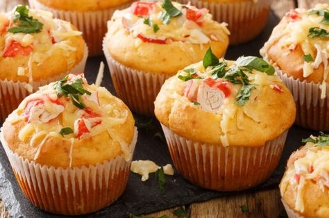 For a switch from sweet treats, try these savory muffin recipes. From cheese to zucchini to meatloaf muffins, you'll flip for these grab-and-go savory bites! Onion Muffins, Fall Bread Recipes, Cheddar Muffins, Mini Muffin Recipe, Savory Muffins Recipes, Moist Pumpkin Bread, Queso Fundido, Savory Dinner, Savory Muffins