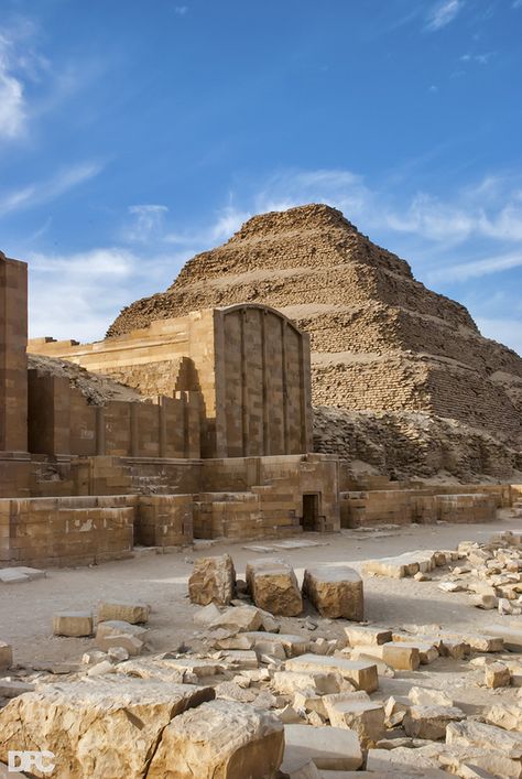 Saqqara Pyramid, Egypt  by Dan Carver  @Dans_Words  500px.com/dancarver Pyramid Of Djoser, Ancient Egyptian Architecture, Egyptian Architecture, Step Pyramid, Old Kingdom, Pyramids Egypt, Marsa Alam, Empire Romain, Visit Egypt