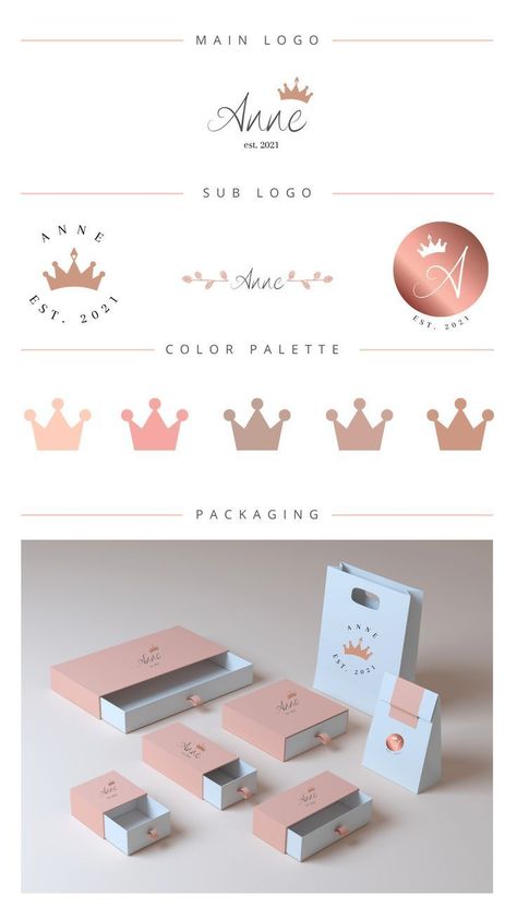 ANNE - Mood Board jewelry brand design packaging ideas  submark logolove #logodaily #designed #logotypeclub. Rose Gold Branding Palette, Luxury Color Palette Branding Rose Gold, Jewelry Brand Mood Board, Color Palette For Jewelry Brand, Mood Board Jewelry, Jewelry Logo Design Ideas Simple, Jewelry Logo Ideas Graphics, Jewelry Logo Inspiration, Jewelry Brand Design