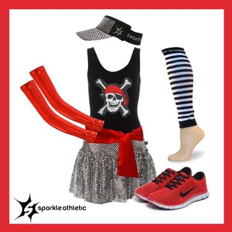 Pirate race outfit #sparkleathletics Halloween Running Costumes, 5k Costume, Disney Half Marathon, Disney Races, Disney Princess Half Marathon, Run Disney Costumes, Disney Marathon, Race Outfit, Costume Guide