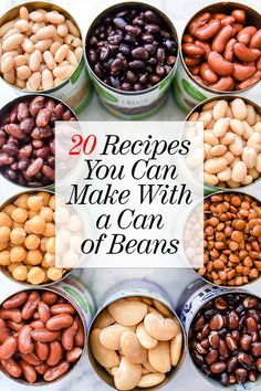 Beans Recipe Healthy, Canned Beans Recipe, Blue Zones Recipes, Zone Recipes, Can Of Beans, Types Of Beans, Foodie Crush, Food Pantry, Veggie Dishes