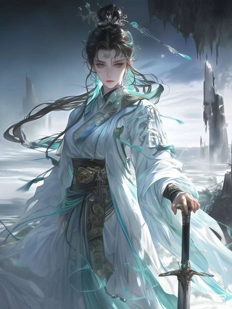 Cultivator Art, Xianxia Female Cultivator, Female Cultivator, Chinese Warrior, Super Powers Art, Chinese Art Girl, China Art, Warrior Princess, Anime Comics