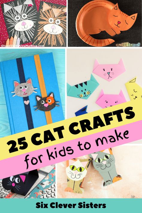 Cat Crafts Kids, Cat Crafts For Kids, Halloween Cat Crafts, Cat Crafts Preschool, Cat Diy Crafts, Chat Diy, Crafts For Preschoolers, Cat Activity, Fall Halloween Crafts