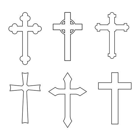 Cross Stencil, Drawing Tattoo Ideas, Easter Crosses, Dragon Tattoo Drawing, Drawing Children, Henna Tattoo Stencils, Small Cross Tattoo, Cross Drawing, Diy Stencils