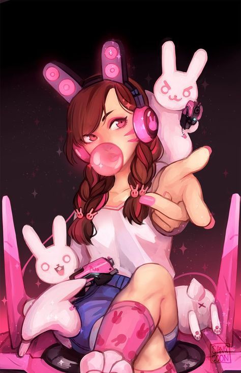 Overwatch has developed quite a fan art following.... - D.va fanart fan art, bunnies, cute | pink #overwatch #Dva D.va Wallpaper, D.va Art, Dva Overwatch, D Va Overwatch, D.va Overwatch, Overwatch Wallpapers, Over Watch, Overwatch Fanart, Overwatch Fan Art