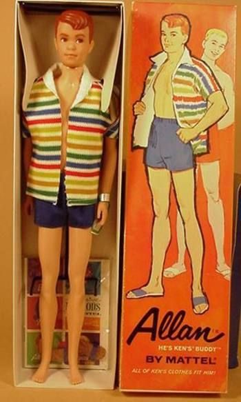 Allan, he’s Ken’s “buddy”. 1964. Play Barbie, Barbie Family, Barbie Vintage, Ken Doll, Barbie Accessories, Barbie I, Vintage Barbie Dolls, Barbie Ken, Childhood Toys