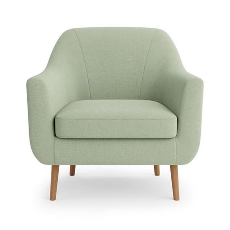 Light Green Chair, Sage Green Armchair, Sage Green Chair, Occasional Chairs Living Room, Modern Living Space, Single Seater Sofa, Green Armchair, Book Room, Green Furniture