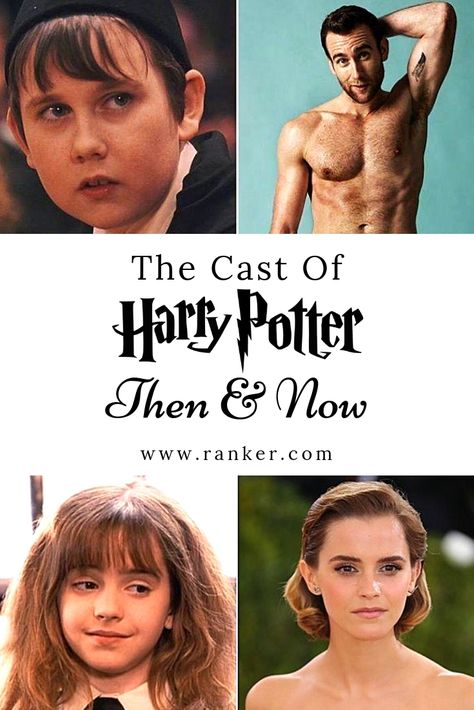 Then and Now: the cast of Harry Potter! Here is what the cast of Harry Potter looks like today! Photos of Emma Watson, Daniel Radcliffe, Rupert Grint and other members of the Harry Potter cast! Find out what these actors have been up to since their Harry Potter roles in the wizarding world! #Harrypotter #Actors Cast Of Harry Potter, Harry Potter Pics Daniel Radcliffe, Harry Potter Actors Then And Now, Harry Potter Promo Pictures, Harry Potter Cast Photos, Funny Harry Potter Pics, Harry Potter Piano, Harry Potter Photos, Harry Potter Part 1