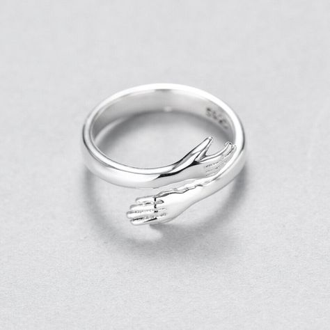 Hug Ring, Love Hug, Infinity Ring, Silver Jewelry Fashion, Cute Rings, 925 Silver Jewelry, Couple Rings, Minimalist Rings, Love Ring