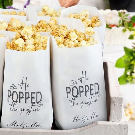 ANTING He Popped the Question Popcorn Bags Engagement Party Favors Popcorn Bags Wedding Bridal Shower Engaged Goody Snack Treat Bags Grease Resistant Engagement Goodie Bag, He Popped The Question Popcorn, Popped The Question Popcorn, Engagement Party Food Ideas, Engagement Party Recipes, Backyard Engagement Party Decorations, Chicken Pops, Popcorn Bags Wedding, Small Engagement Party