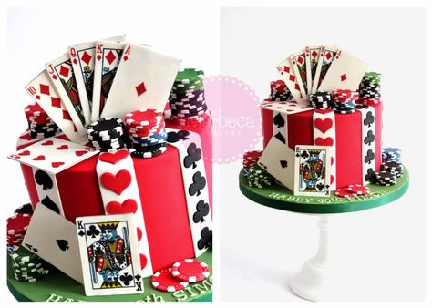 Card game cake Playing Cards Cake Design, Cards Cake, Interesting Facts About Yourself, Dancing Dolls, Birthday Cake Ideas, Birthday Captions, Card Birthday, Sheet Cake, Playing Card