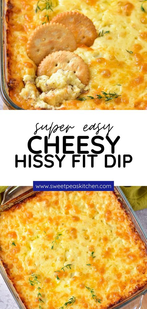 This wonderfully Cheesy Hissy Fit Dip is the perfect dish for when you’re feeling a little bit cranky. A combination of sharp cheddar cheese, creamy sour cream, and sausage, it’s sure to put a smile on your face – even if you’re having a bad day. Sharp Cheddar Cheese Ball, Hissy Fit Dip, Cheddar Cheese Dip, Cheddar Recipes, Last Minute Appetizer, Sage Sausage, Cheddar Cheese Soup, Hissy Fit, Easy Dips