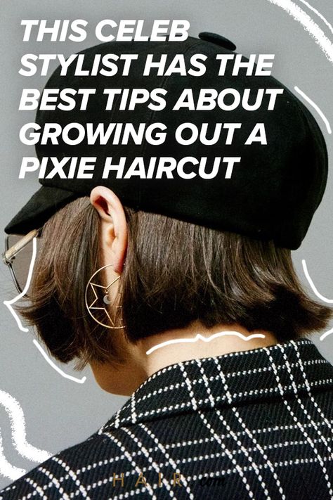 Haircut Growing Out Hair, Hairstyles Growing Out Pixie, Styles For Pixie Grow Out, Hairstyles While Growing Out Hair, Short Hair Grow Out Styles, Grow Out Short Hair Styles, Styles For Growing Out Short Hair, Style Grown Out Pixie, Pixie Cut Grow Out