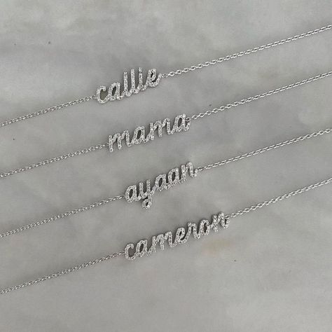 @lolajamesjewelry on Instagram: “Make It Personal with our “Diamond Script Lowercase Bracelet”! #bestseller 2️⃣0️⃣% off SITEWIDE with code: holiday20 💎🧊” Letter Example, Font Setting, A Script, Rose Gold Chain, Name Bracelet, Gorgeous Bracelet, Script Font, Lower Case Letters, Lowercase A