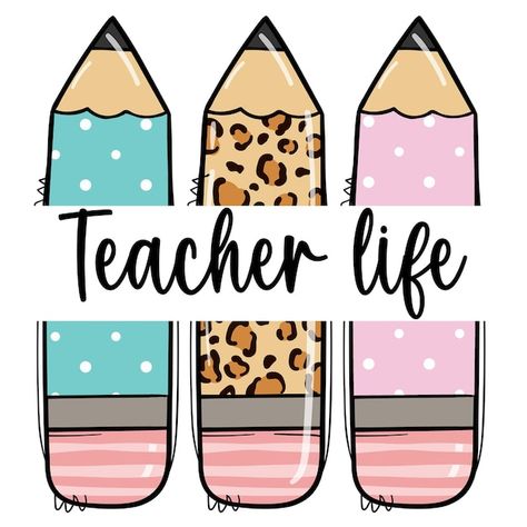 Vector a poster for teacher life with a ... | Premium Vector #Freepik #vector #best-teacher #happy-teacher-day Teachers Day Poster, Teacher Images, Teacher Clipart, Class Teacher, Teacher Badge, Teacher Design, Happy Teachers Day, Teacher Outfit, Teacher Planner