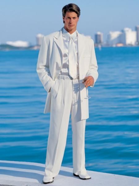 #Men's #white #jacket and #pants in #4/5/7 #buttons #style.$139 Mens Formal Fashion, Gangster Suit, Mens White Suit, White Wedding Suit, Zoot Suit, White Dress Shoes, White Tuxedo, White Suit, Pinstripe Suit