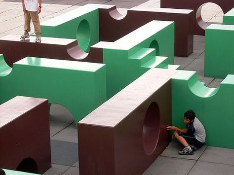 Moerenuma Park, Isamu Noguchi by gravestmor, via Flickr Playgrounds Architecture, Playground Landscaping, Children Playground, Urban Playground, Public Space Design, Children Park, Park Playground, Natural Playground, Playground Design